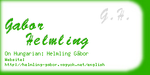 gabor helmling business card